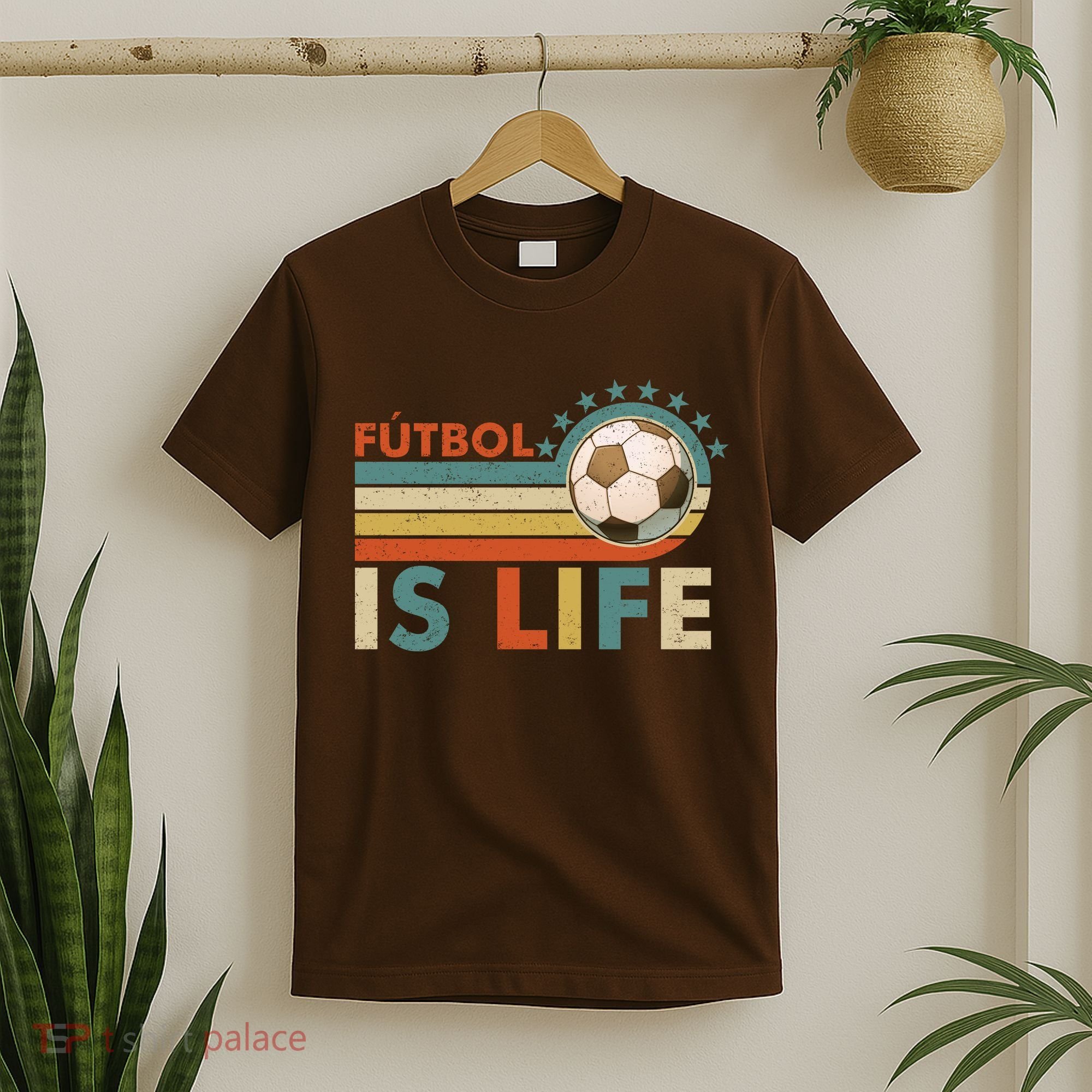 Fútbol Is Life Vintage Soccer Graphic for Fans T-Shirt