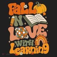 Fall In Love With Learning Autum Thanksgiving Gift Women's Sweatshirt thumb 2