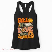 Fall In Love With Learning Autum Thanksgiving Gift Women's Tank Top thumb 0