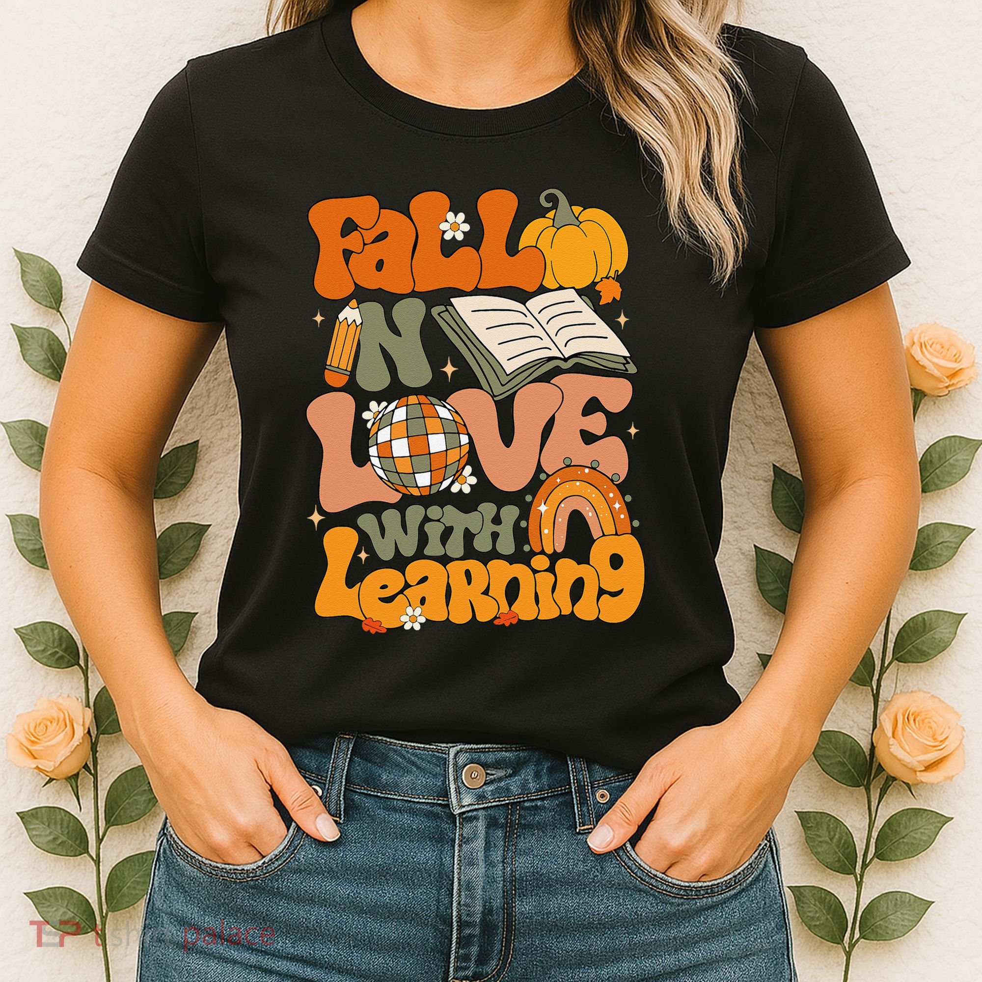 Fall In Love With Learning Autum Thanksgiving Gift Women's T-Shirt