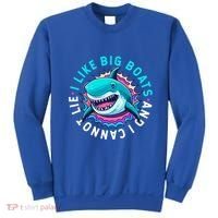 FunnySharks I Like Big Boats And I Cant Lie Gift Sweatshirt thumb 0