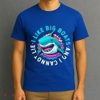 FunnySharks I Like Big Boats And I Cant Lie Gift T-Shirt thumb 3