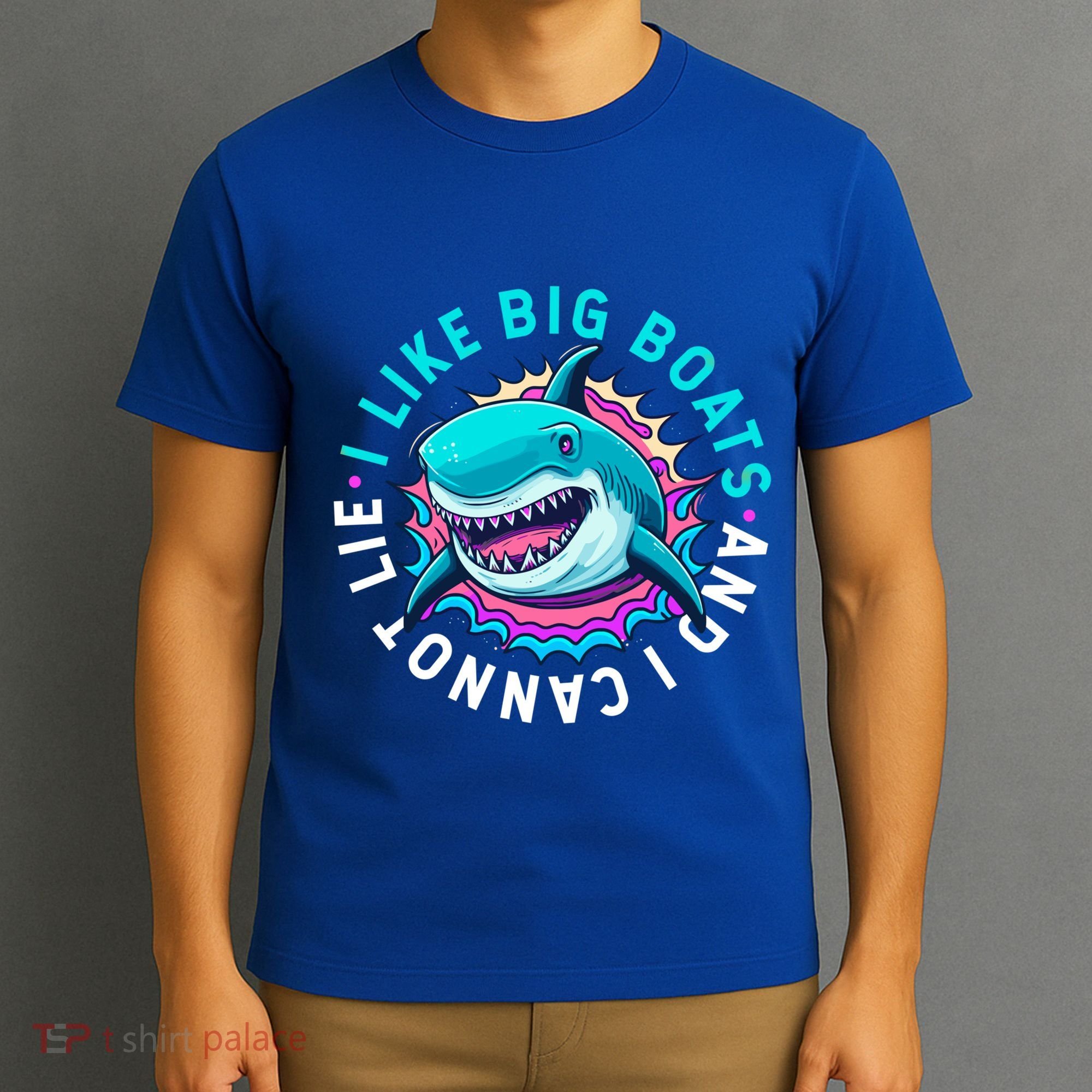 FunnySharks I Like Big Boats And I Cant Lie Gift T-Shirt