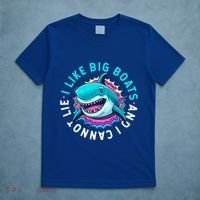 FunnySharks I Like Big Boats And I Cant Lie Gift T-Shirt thumb 5