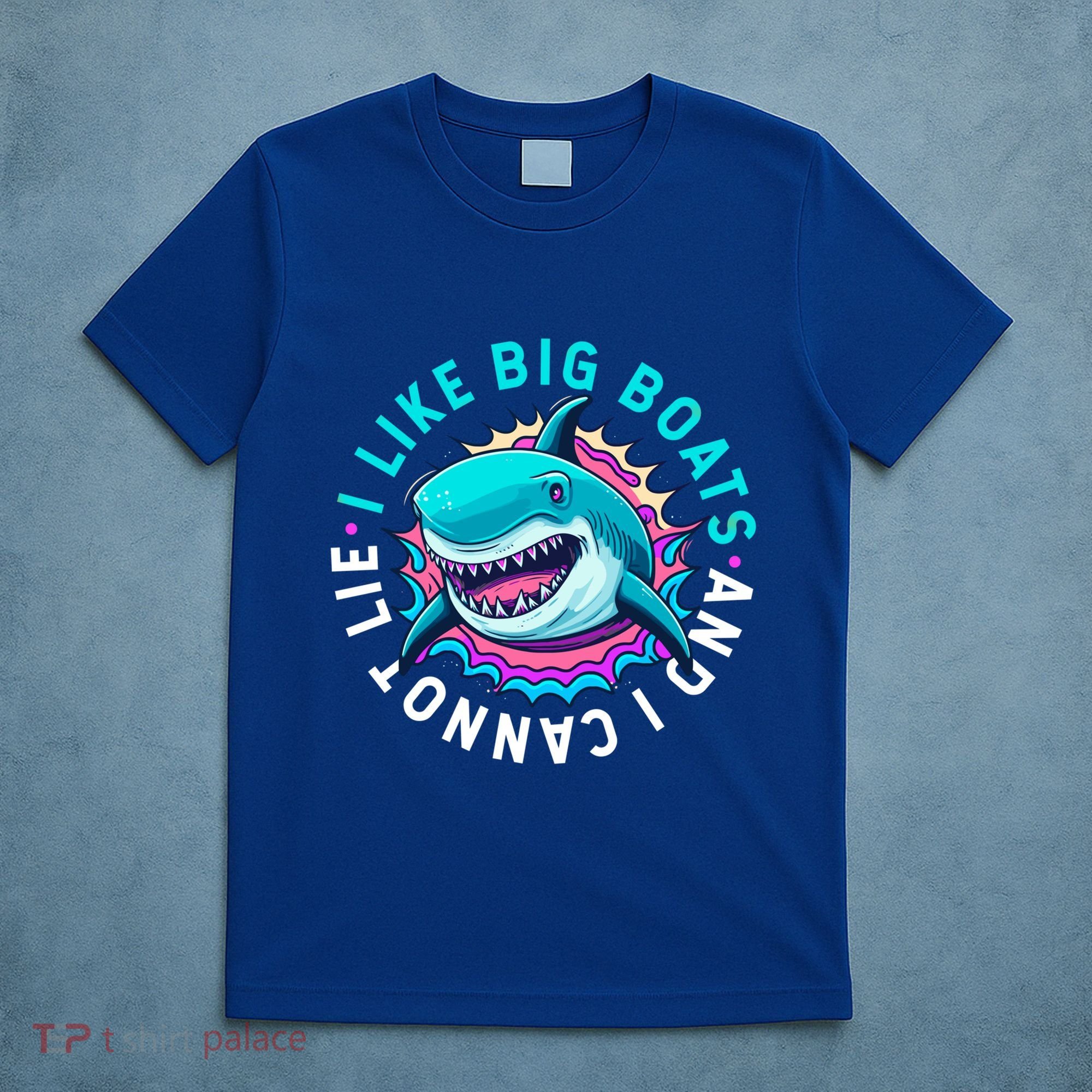 FunnySharks I Like Big Boats And I Cant Lie Gift T-Shirt