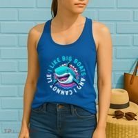 FunnySharks I Like Big Boats And I Cant Lie Gift Women's Tank Top thumb 2
