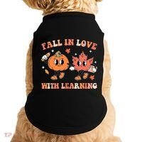Fall In Love With Learning Autumn Cute Doggie Tank thumb 0