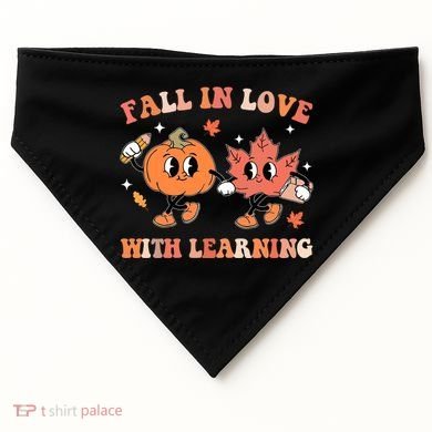Fall In Love With Learning Autumn Cute USA-Made Doggie Bandana