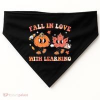 Fall In Love With Learning Autumn Cute USA-Made Doggie Bandana thumb 0