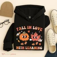 Fall In Love With Learning Autumn Cute Hoodie thumb 4
