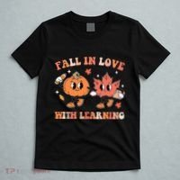 Fall In Love With Learning Autumn Cute T-Shirt thumb 5
