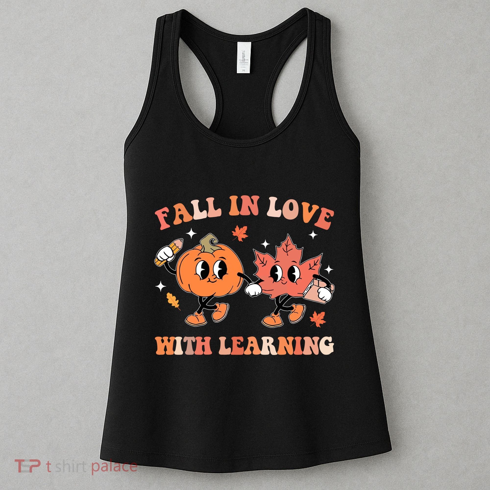 Fall In Love With Learning Autumn Cute Women's Tank Top
