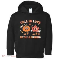 Fall In Love With Learning Autumn Cute Toddler Hoodie thumb 0