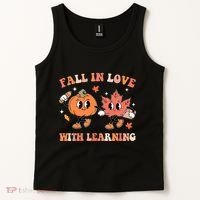 Fall In Love With Learning Autumn Cute Tank Top thumb 2