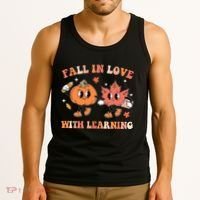 Fall In Love With Learning Autumn Cute Tank Top thumb 3