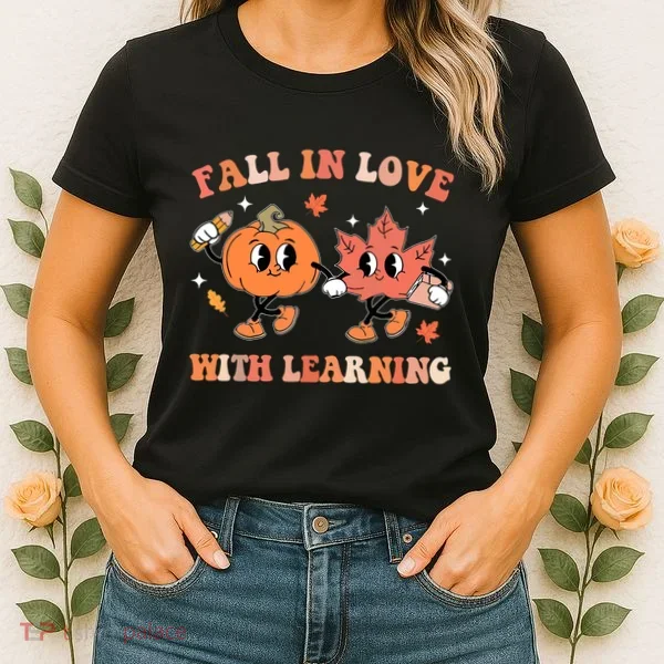Fall In Love With Learning Autumn Cute Women's T-Shirt