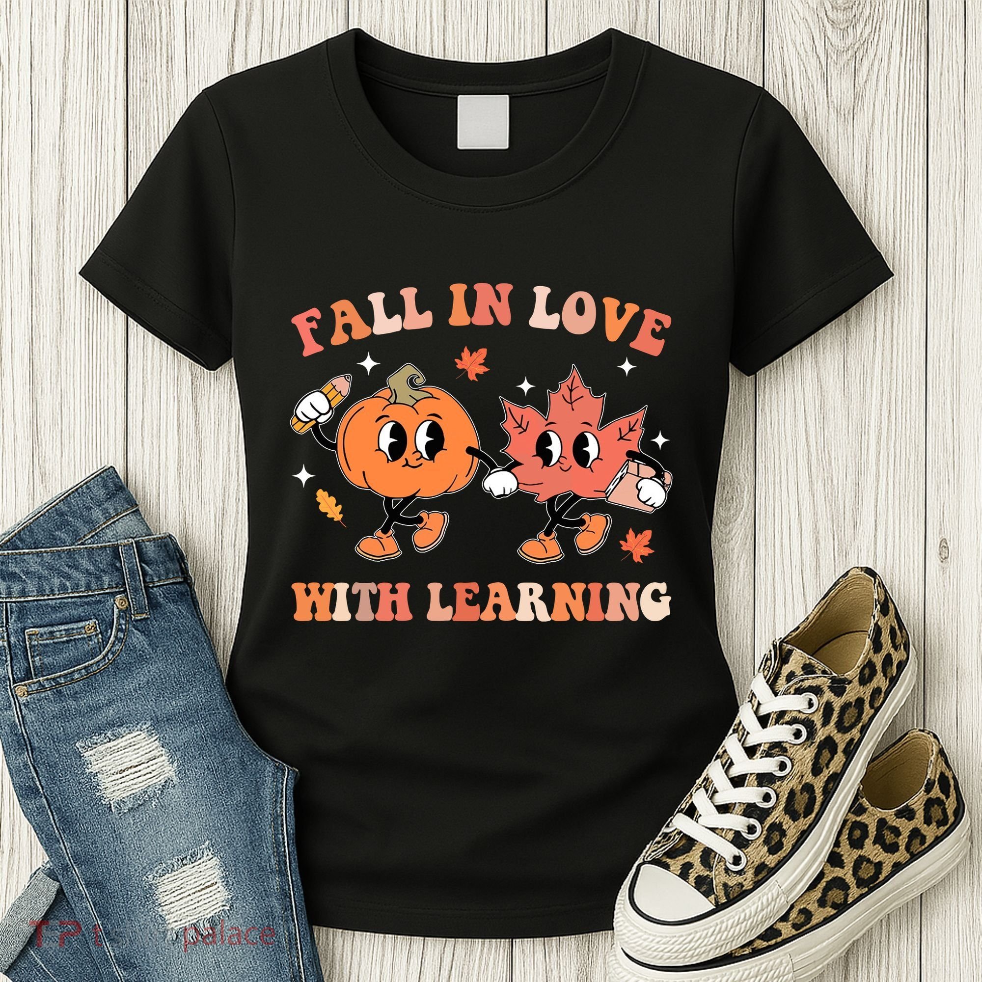 Fall In Love With Learning Autumn Cute Women's T-Shirt