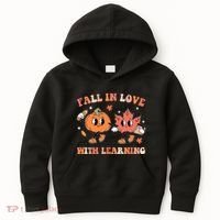 Fall In Love With Learning Autumn Cute Kids Hoodie thumb 0