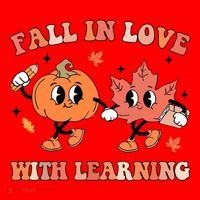Fall In Love With Learning Autumn Cute Santa Hat thumb 1