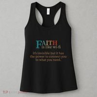 Faith Is Like Wifi Funny Religious Christian Bible & Jesus Women's Tank Top thumb 3