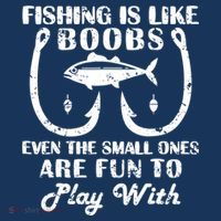 Fishing Is Like Boobs Even The Small Ones Are Fun To Play With Golf Towel thumb 3