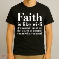 Faith Is Like Wifi Christian Quote Jesus T-Shirt thumb 3