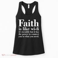 Faith Is Like Wifi Christian Quote Jesus Women's Tank Top thumb 0