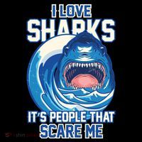 Funny I Love Sharks It's People That Scare Me Coffee Mug thumb 5