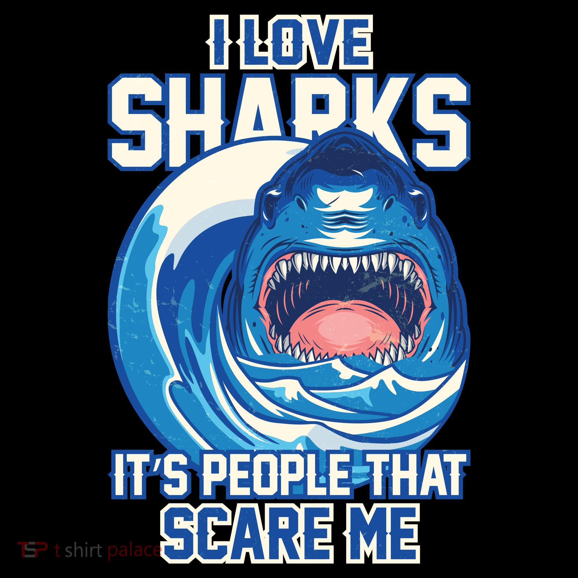 Funny I Love Sharks It's People That Scare Me Coffee Mug