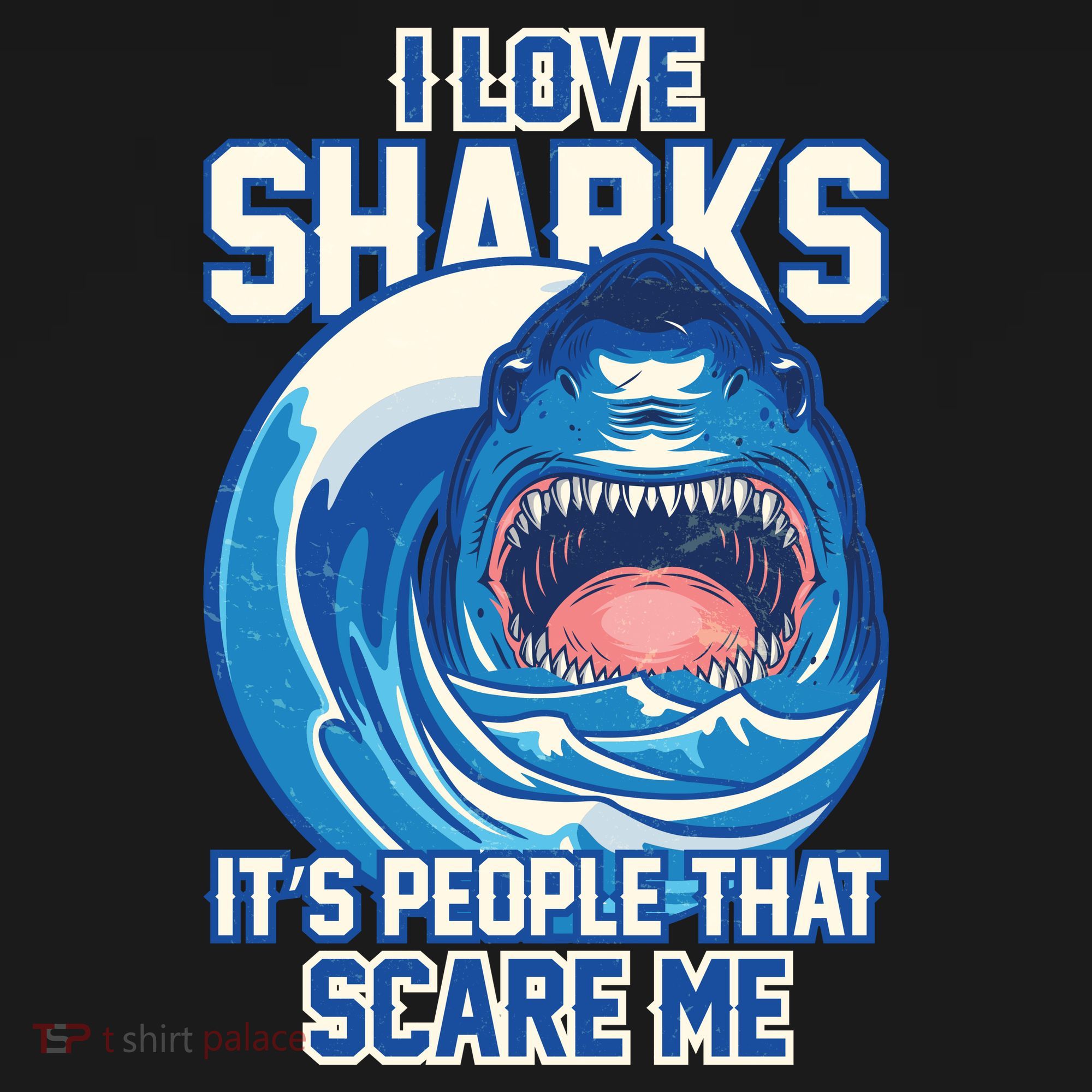 Funny I Love Sharks It's People That Scare Me Women's Hoodie