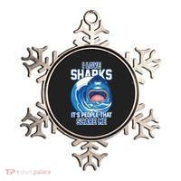 Funny I Love Sharks It's People That Scare Me Ornament thumb 0