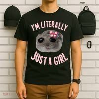 Funny IM Literally Just A Girl Sad Meme T-Shirt thumb 6