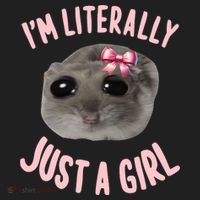 Funny IM Literally Just A Girl Sad Meme Beanie thumb 2