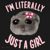 Funny IM Literally Just A Girl Sad Meme Mousepad thumb 1