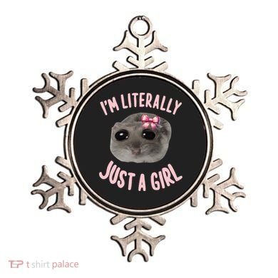 Funny IM Literally Just A Girl Sad Meme Ornament