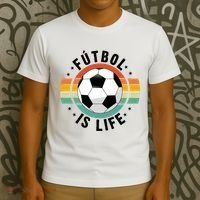 FúTbol Is Life Soccer Retro Football Lover T-Shirt thumb 3