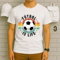FúTbol Is Life Soccer Retro Football Lover T-Shirt thumb 6