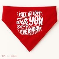 Fall In Love With You Everyday Cute Gift USA-Made Doggie Bandana thumb 0