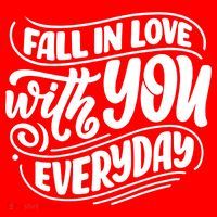 Fall In Love With You Everyday Cute Gift Mousepad thumb 1
