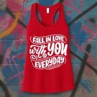 Fall In Love With You Everyday Cute Gift Women's Tank Top thumb 3