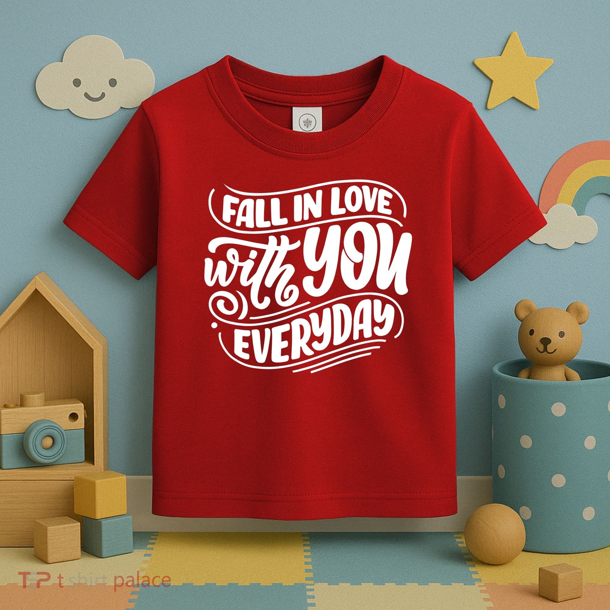 Fall In Love With You Everyday Cute Gift Toddler T-Shirt