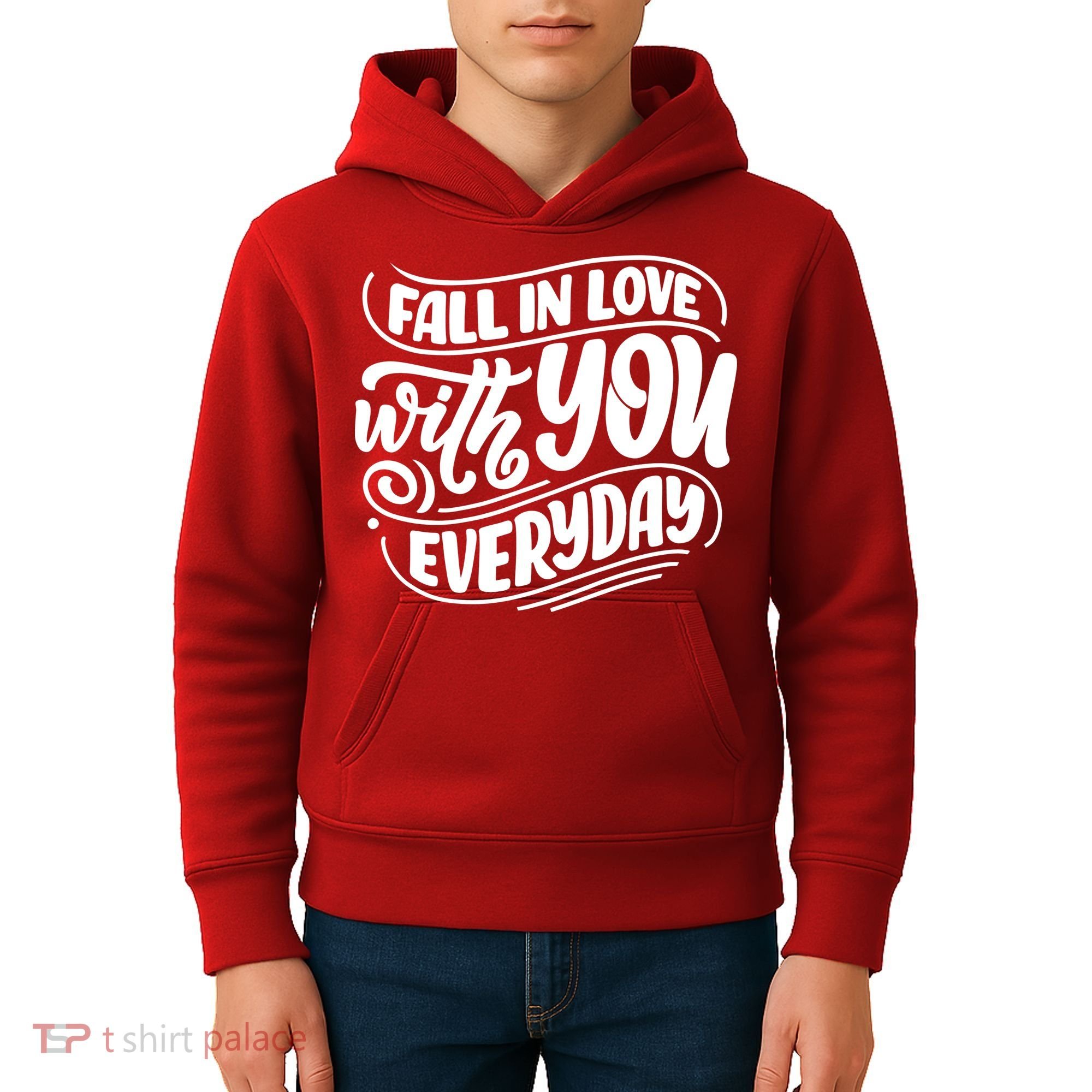 Fall In Love With You Everyday Cute Gift Kids Hoodie