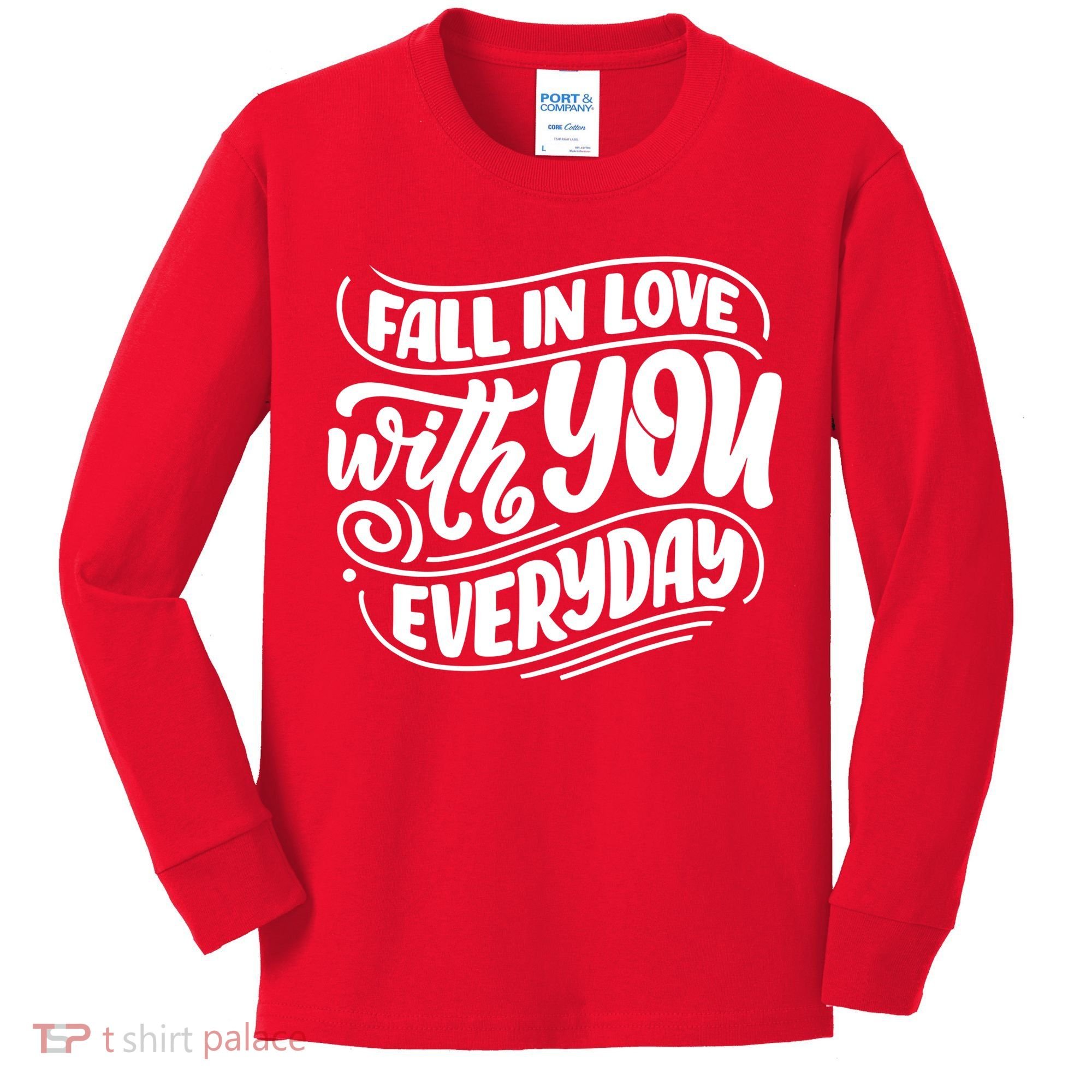 Fall In Love With You Everyday Cute Gift Kids Long Sleeve Shirt