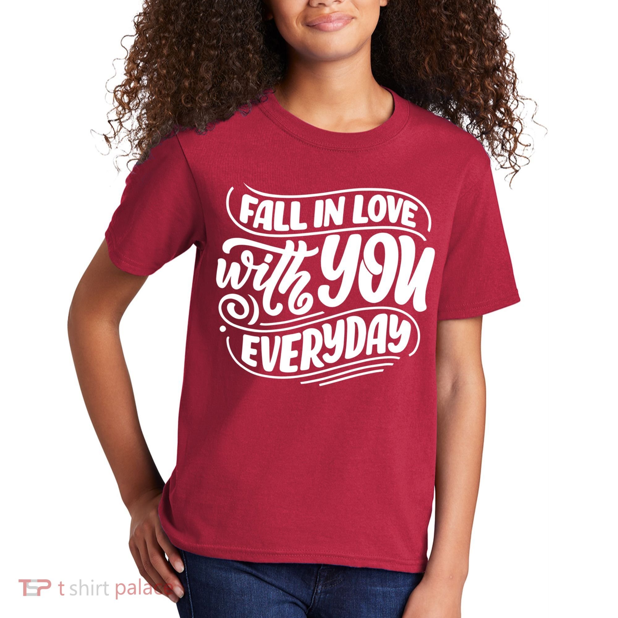 Fall In Love With You Everyday Cute Gift Kids T-Shirt