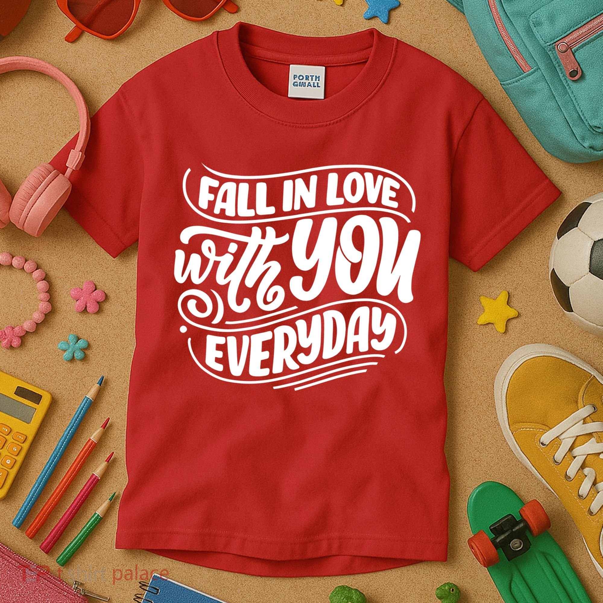 Fall In Love With You Everyday Cute Gift Kids T-Shirt