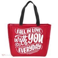 Fall In Love With You Everyday Cute Gift Tote Bag thumb 0