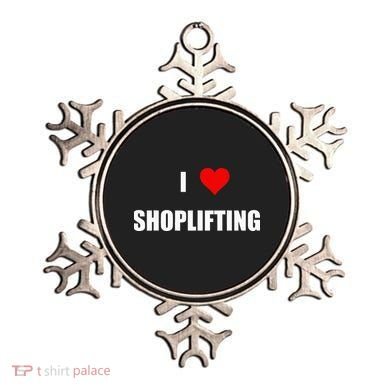 Funny I Love Shoplifting Design Ornament