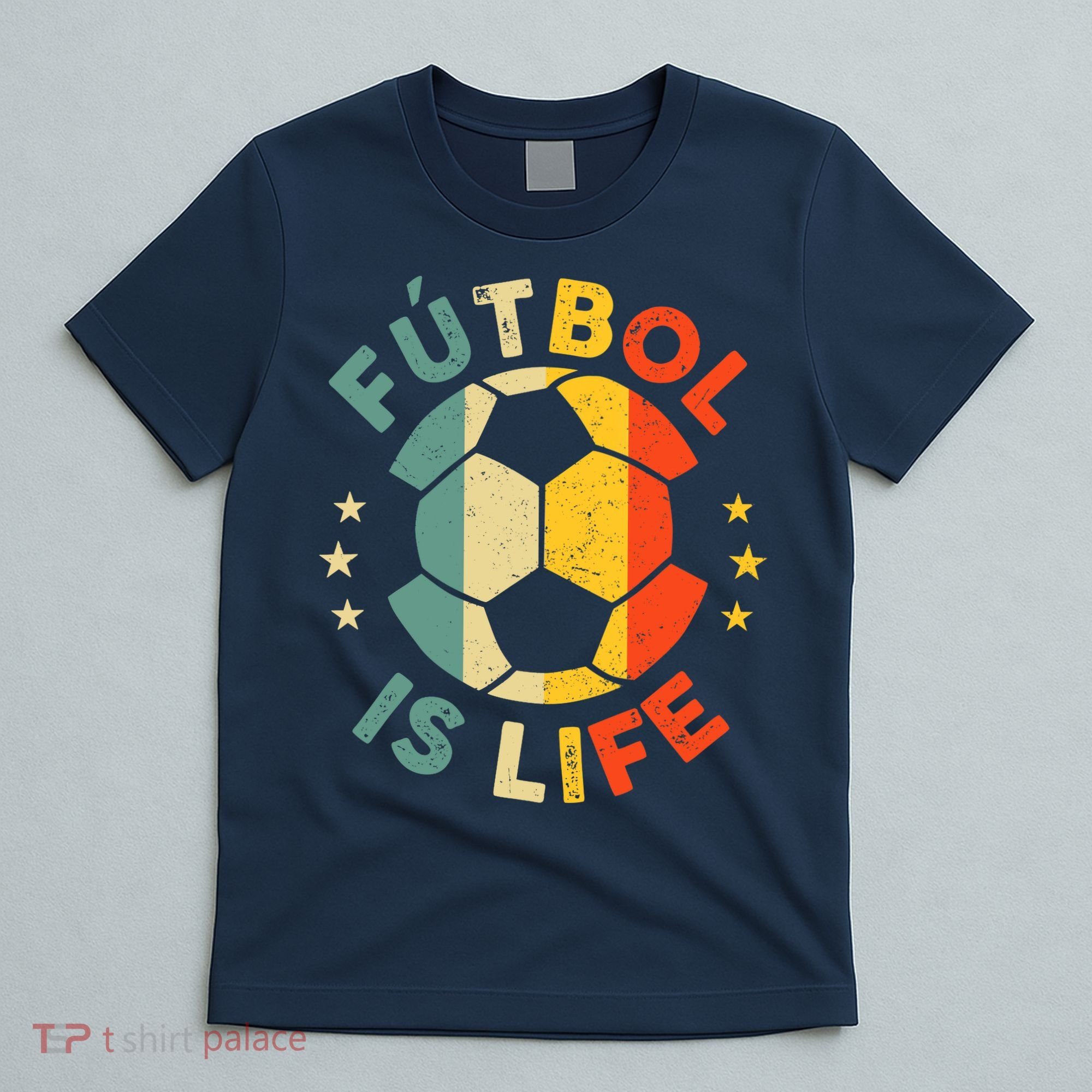 Futbol Is Life Football Lover Soccer Funny Vintage Coach T-Shirt