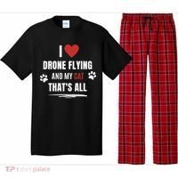 Funny I Love Drone Flying And My Cat Cats Lover Quadcopter Gift Pajama Set thumb 0