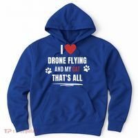 Funny I Love Drone Flying And My Cat Cats Lover Quadcopter Gift Hoodie thumb 0